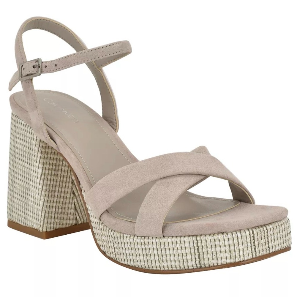 🆕Calvin Klein Drancy Block Heel Sandals
